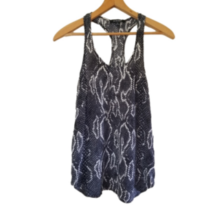 Acrobat Pure Silk Racerback Tank Top Shirt Snake Print Size XS